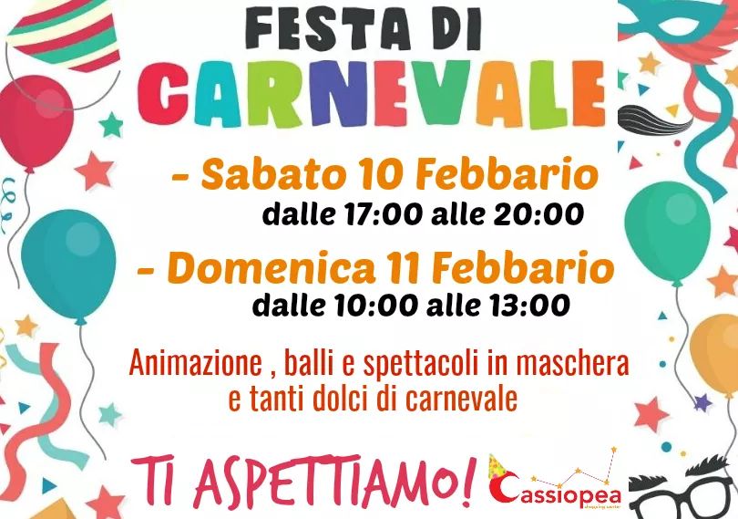 Festa di Carnevale al Centro Cassiopea