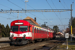 Alle | CH-JU (Jura) | 14.01.2018 | CJ-ABt 921 + RBDe 566 221 as train R 26447 Bonfol - Porrentruy in Alle station