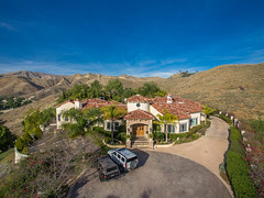 Drone Ocean View Single Story Estate with 360 Degree Views in Moorpark California 93021 Ventura County