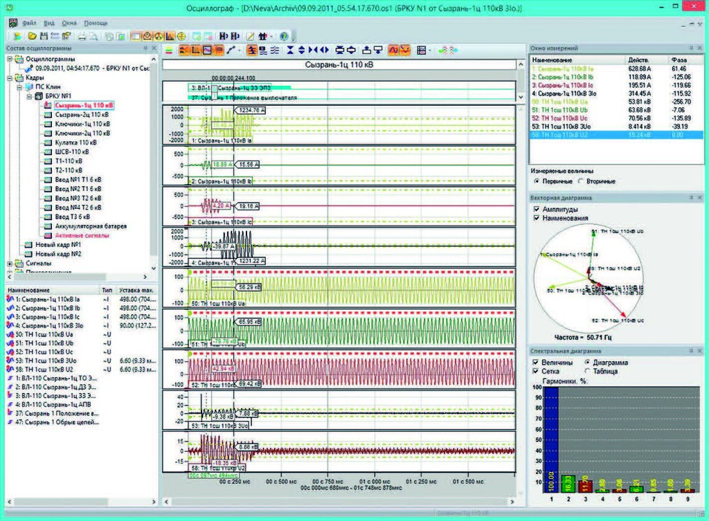 скриншот программы «осциллограф»