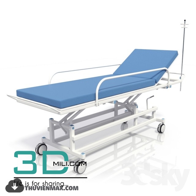 3D Max Hospital Bed Free Download