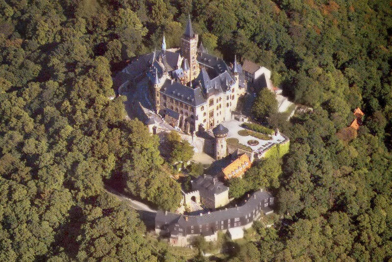 Wernigerode Castle aerial view. Credit Deutsche Fotothek