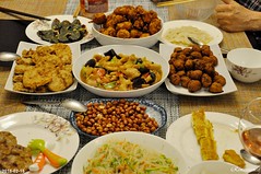 Chinese new year family feast