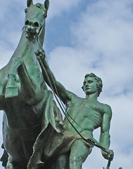 Napoli - Cavalli di bronzo dono dello Zar Nicola I a Ferdinando II nell'anno 1846