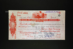 Bank Cheques/ Bills of Exchange/ Banknotes/ Drafts