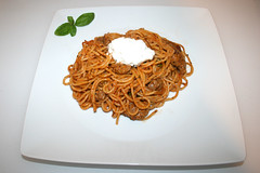Gyros spaghetti casserole with peas / Gyros Spaghetti Auflauf mit Erbsen