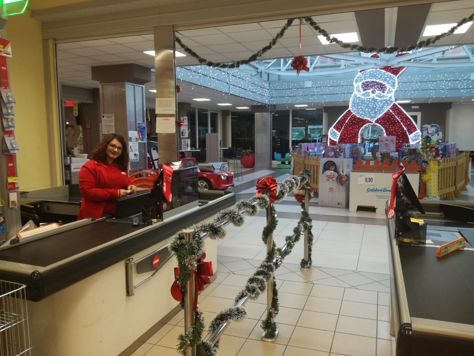 Cassiopea shopping Center Natale 2018 casse