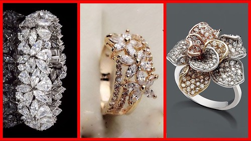Latest Stylish Gold and Diamond Flower Rings Designs 2018 2019