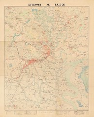 Bản đồ vùng lân cận SAIGON năm 1900 - Environs de Saïgon (Échelle 1/20.000)