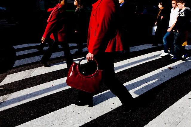 Red Color in Street Photography - Red Bags