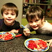 rachel made the boys a dinner comprised entirely of red foodstuff