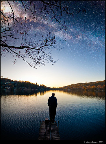 blue sunset sky lake man fall water silhouette night standing dark stars landscape geotagged evening dock dusk space watching shoreline deep thoughtful peaceful lakeside clear shore thinking serene fresnel ripples lowkey placid milkyway astonomy nebulae lakewildwood maxjohnson resevoire
