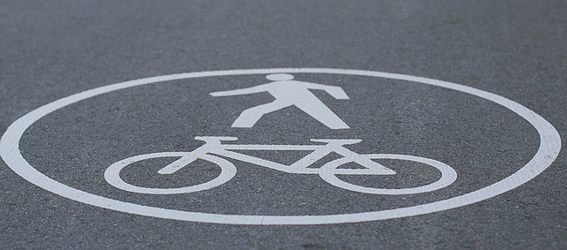 bikes and pedestrians