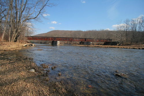 travel bridge nature water day pennsylvania clear railroadbridge oilcreek oilcreekstatepark