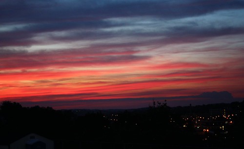 city blue sunset red orange silhouette clouds lights washington pittsburgh pennsylvania horizon sooc
