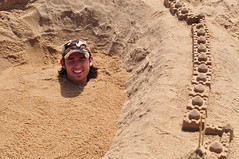 Me Buried in a Sand Castle on Ballito Beach