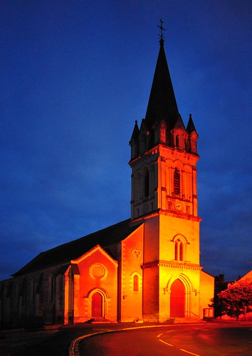 sunset france nikon europe loire église maineetloire d700 chalonnessurloire