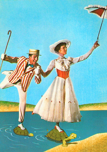 Julie Andrews and Dick Van Dyke in Mary Poppins (1964)