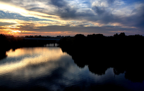 sunset sky sun reflection water clouds river alabama montgomery alabamariver