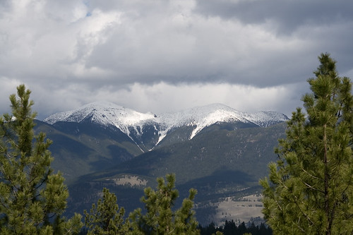 trees light sky usa white snow mountains green pine clouds landscape spring montana shadows dramatic rocky april eureka