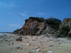 Beach erosion causing high-roller staircases to crumble. Yikes.