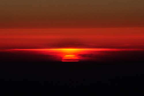 night sunrise aerial