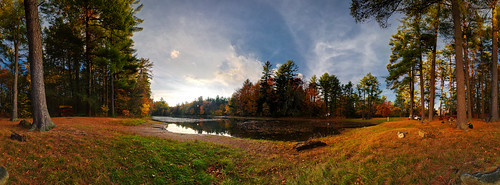 autumn trees sunset panorama lake reflection fall leaves nmh mounthermon shadowlake northfieldmounthermon