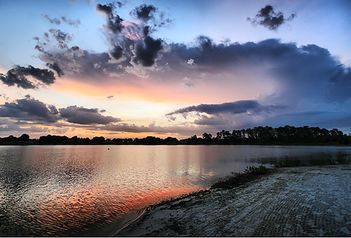 trees sunset lake storm reflection beach water clouds high orlando sand colorful dynamic florida cloudy thunderstorm range kissimmee hdr toshio orangelake theunforgettablepictures