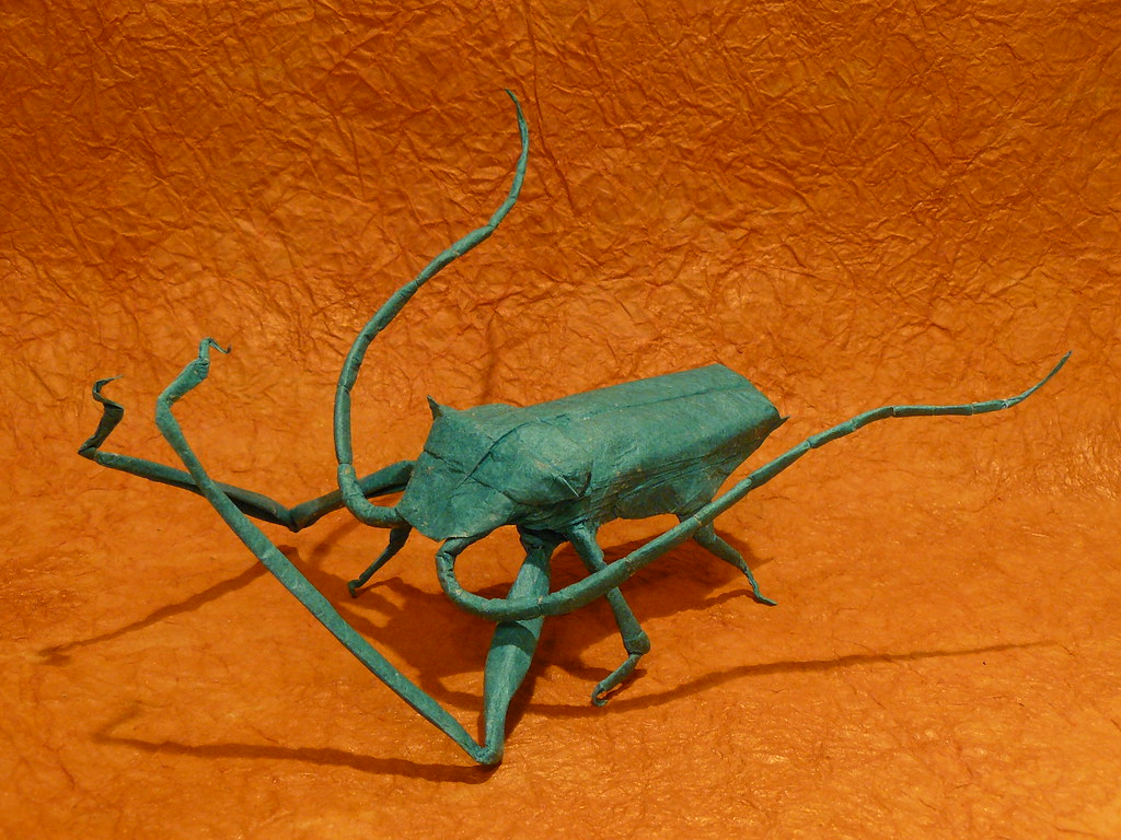 Origami Acrocinus Longimanus Origami Insects Origami Longhorn Beetle