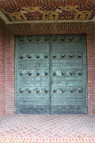 iron door with decoration