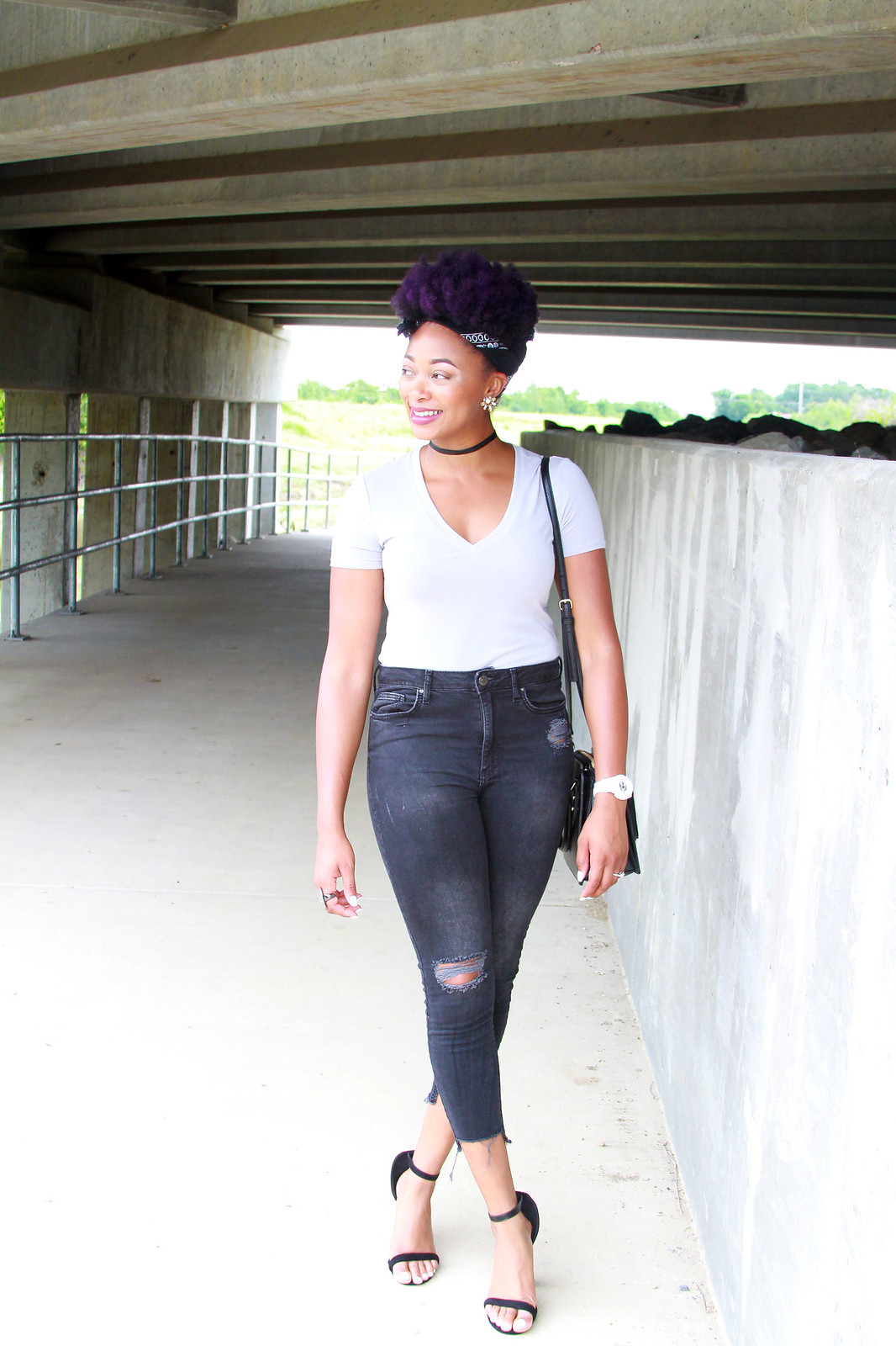 how to wear purple natural hair