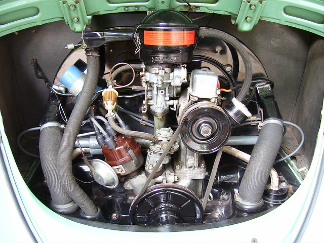 Stock 1963 VW Beetle Engine. | The stock engine on my '63 ... 1975 vw bus wiring diagram 