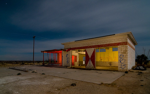 new city abandoned station night mexico phillips 66 gas whites