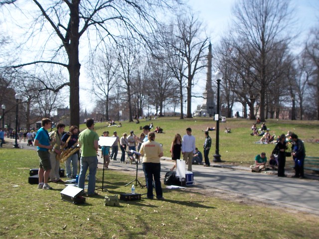 playing in boston common