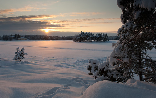 winter sunset wallpaper snow cold ice finland kaarina 1920x1200 littoinen littoistenjärvi d700 2470mmf28g