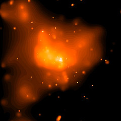 Black Hole Sagittarius A* and Supernova Remnant Sagittarius A East (NASA, Chandra, 02/01/01)