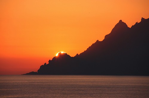 sunset sea sky orange water island mediterranean gulf corse corsica porto moutains golfo scandola mywinners abigfave superaplus aplusphoto platinumpeaceaward