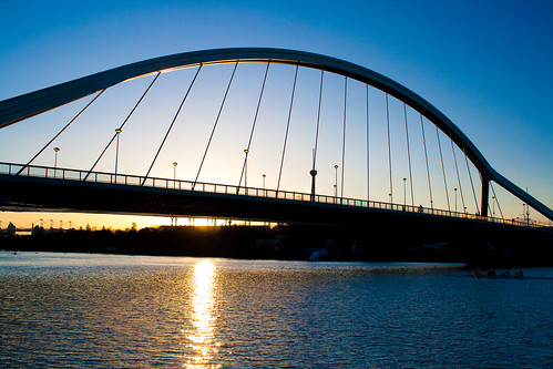 bridge sunset río river puente atardecer sevilla guadalquivir barqueta