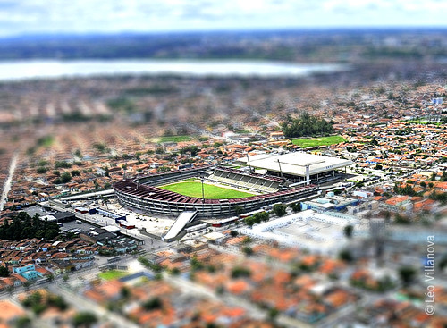 brasil stadium aerialview estádio trapiche miniatura aérea maceió maqueta maquete alagoas tiltshift leovillanova trapichão