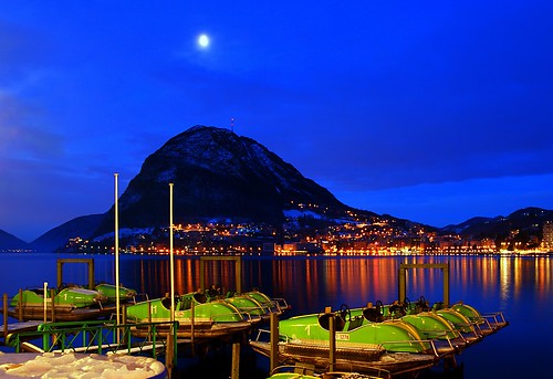 lago ticino alba luci svizzera riflessi lugano pedalò ceresio montesansalvatore