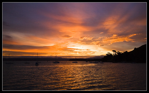 ocean sunset sea newzealand summer sky reflection beach forest canon boats island 350d sand rocks mt yachts feb shimmer 2010 mtmaunganui maunganui