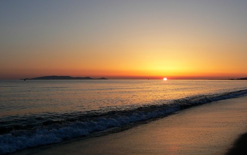 sea beach sunrise crete