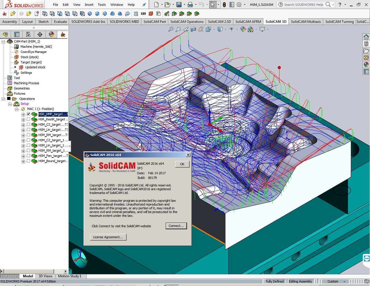 Machining with SolidCAM 2016 SP3 for SolidWorks 2012-2017 64bit full