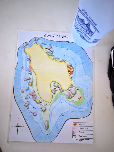 Bida Nok diving map