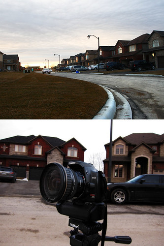camera sunset two house home self canon diptych looking xti