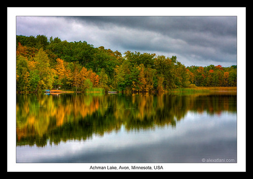 travel autumn trees usa reflection fall water minnesota landscape roadtrip avon hdr indiansummer newyorktosanfrancisco achmanlake