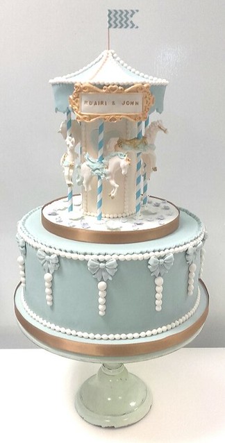 Carousel Christening Cake by Cocoamoiselle