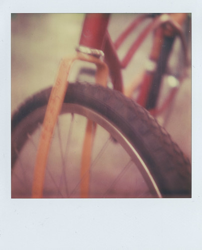 california bicycle wheel vintage polaroid stingray spokes schwinn pleasanton tz builttospill 2010 timezero expiredfilm polaroidsx70 schwinnstingray 7977 artistictz artistictimezero