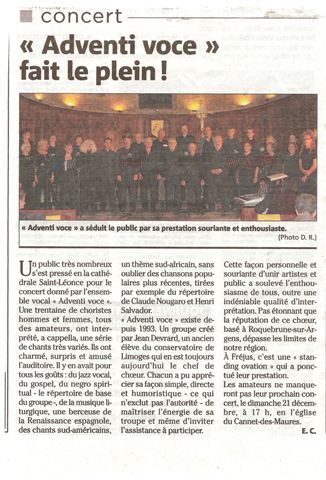 Fréjus, septembre 2008 - presse