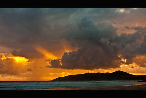 lighthouse beach sunrise australia nsw byronbay